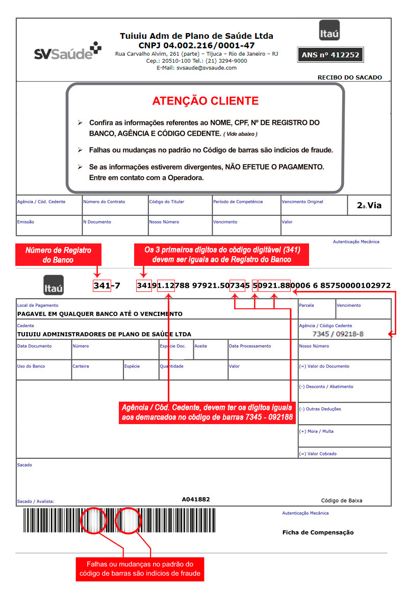 Dicas para evitar o pagamento de boleto bancário inconsistente, confira informações. Se os dígitos estiverem divergentes, não efetue o pagamento e entre em contato com a operadora.